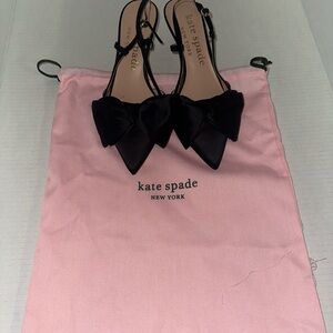 Kate Spade Marseille Pumps Black Bow Slingback Pumps